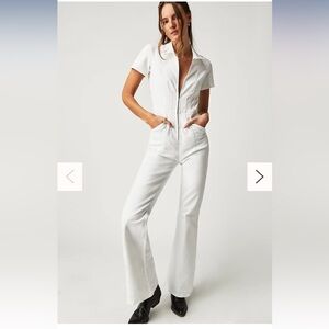 Free People We The Free Jayde Flare Jumpsuit Color: Pure White Medium NWT
